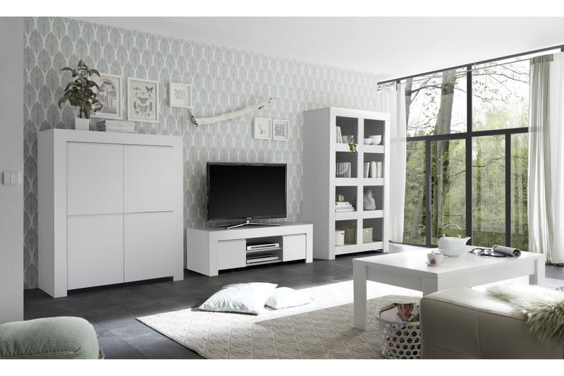 Midas TV-benk 138 cm - Hvit - Møbler - Mediamøbel & tv møbel - TV-benk & mediabenk