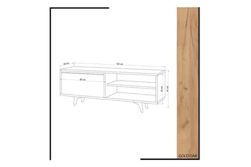 Mod Design Mediaoppbevaring 120 cm - Tre/Hvit - Møbler - Mediamøbel & tv møbel - TV-benk & mediabenk