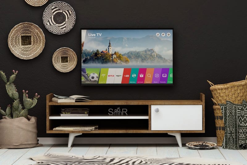 Mod Design TV-benk 120 cm - Tre/Hvit - TV-benk & mediabenk