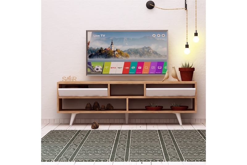 Mod Design TV-benk 140 cm - Brun/Hvit - Møbler - Mediamøbel & tv møbel - TV-benk & mediabenk