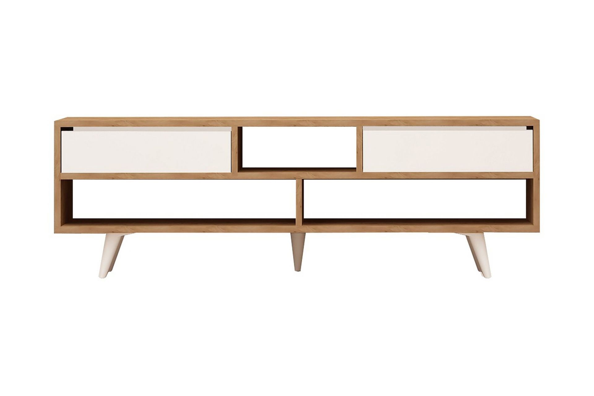 Mod Design TV-benk 140 cm - Brun/Hvit