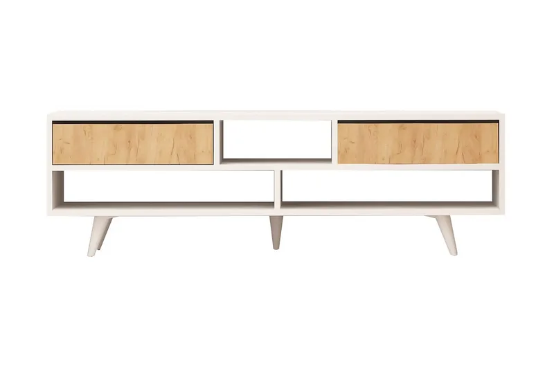 Mod Design TV-benk 140 cm, Hvit/Brun