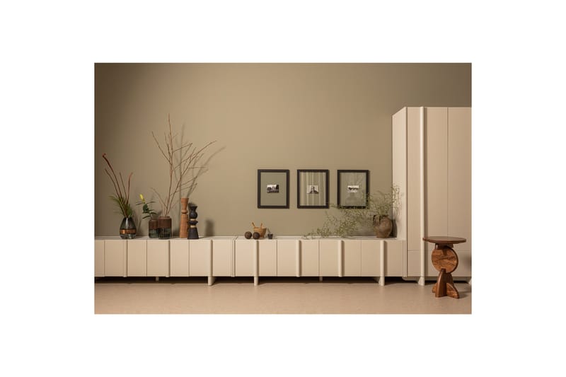 Morya TV-benk 46 cm - Beige - Møbler - Mediamøbel & tv møbel - TV-benk & mediabenk