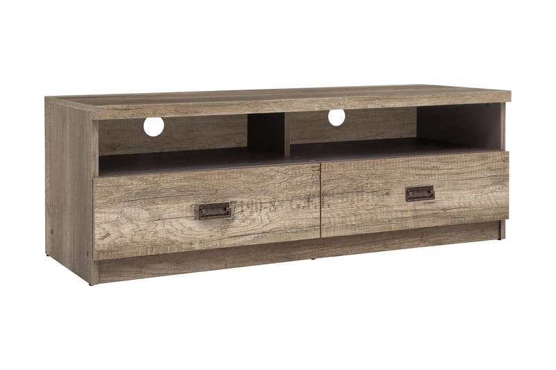 Movico TV-benk 120 cm - Tre/Natur/Grå - Møbler - Mediamøbel & tv møbel - TV-benk & mediabenk