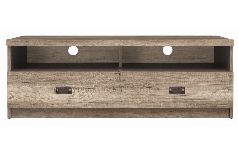 Movico TV-benk 120 cm - Tre/Natur/Grå - Møbler - Mediamøbel & tv møbel - TV-benk & mediabenk