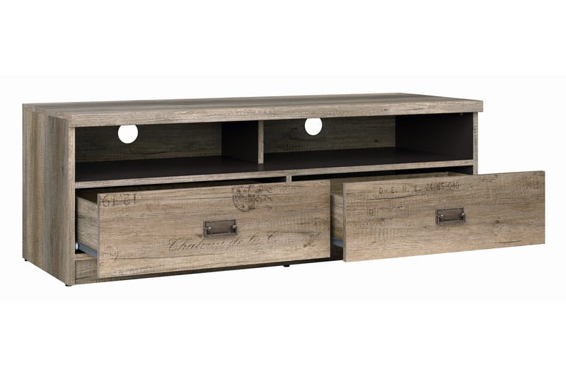 Movico TV-benk 120 cm - Tre/Natur/Grå - Møbler - Mediamøbel & tv møbel - TV-benk & mediabenk