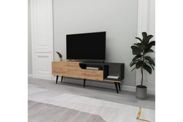 Mul Gulvstående TV-benk 150 cm med Oppbevaring i Mørkt Tre - Brun - Møbler - Mediamøbel & tv møbel - TV-benk & mediabenk