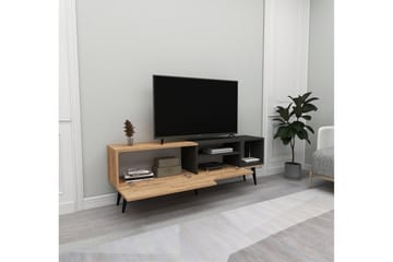 Mul Gulvstående TV-benk 150 cm med Oppbevaring i Mørkt Tre - Brun - Møbler - Mediamøbel & tv møbel - TV-benk & mediabenk