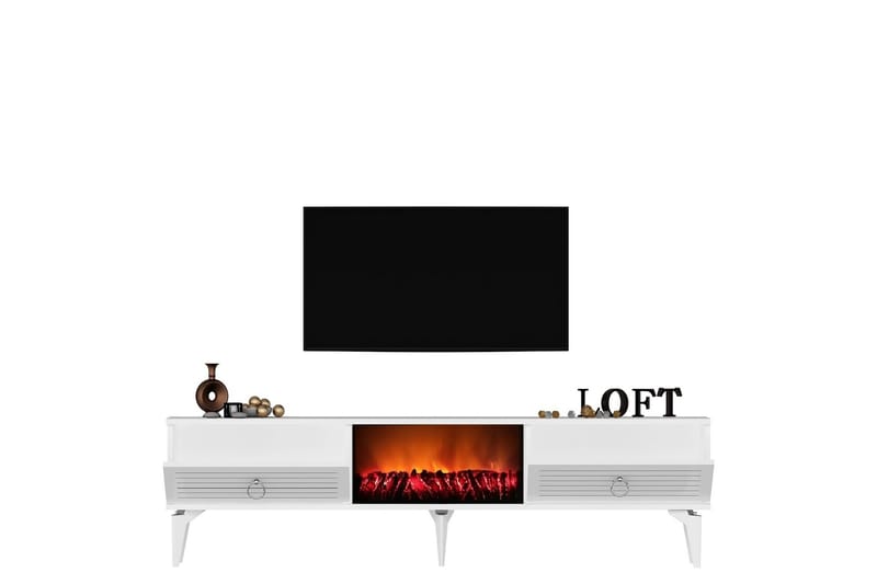 Mula TV-benk 150 cm - Hvit - Møbler - Mediamøbel & tv møbel - TV-benk & mediabenk