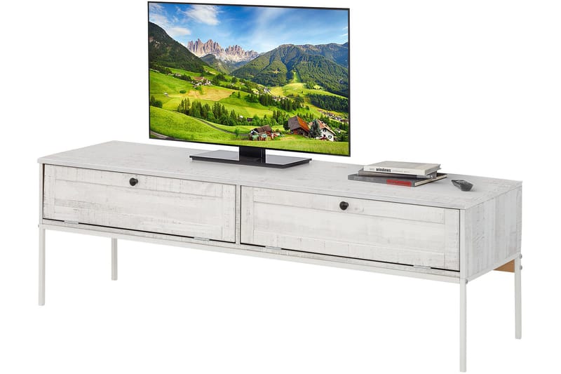 Munira TV-benk 140 cm - Beige/Hvit - Møbler - Mediamøbel & tv møbel - TV-benk & mediabenk