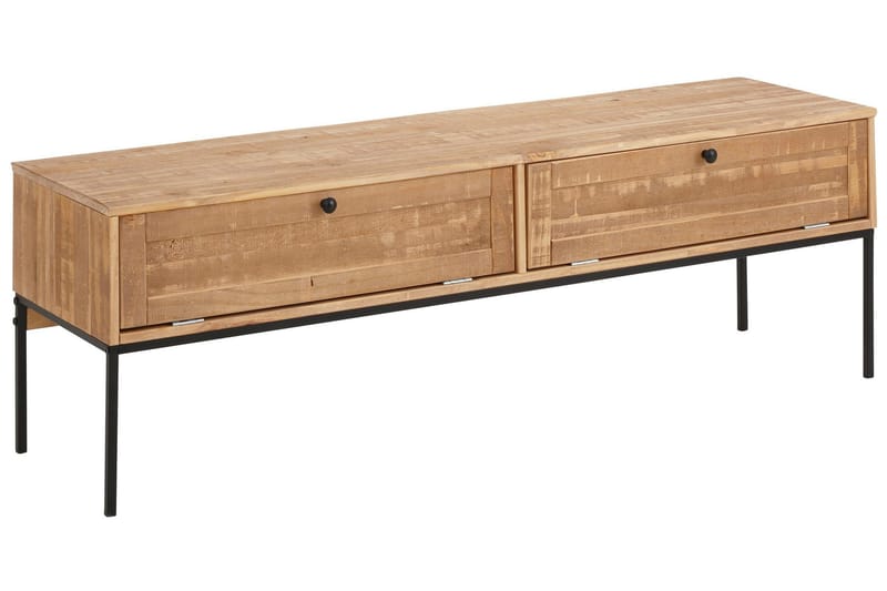Munira TV-benk 140 cm - Natur/Svart - Møbler - Mediamøbel & tv møbel - TV-benk & mediabenk