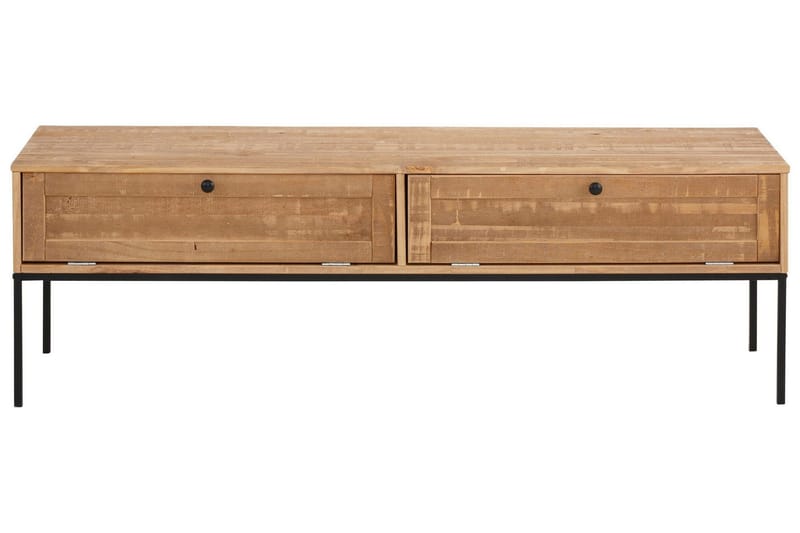 Munira TV-benk 140 cm - Natur/Svart - Møbler - Mediamøbel & tv møbel - TV-benk & mediabenk