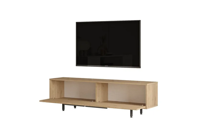 Munish TV-benk 160 cm - Eik/Valnøtt - Møbler - Mediamøbel & tv møbel - TV-benk & mediabenk