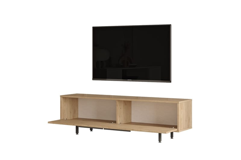 Munish TV-benk 160 cm - Eik/Valnøtt - Møbler - Mediamøbel & tv møbel - TV-benk & mediabenk