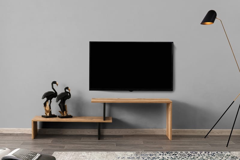 Myrvallen TV-Benk 120 cm - Svart/Brun - Møbler - Mediamøbel & tv møbel - TV-benk & mediabenk