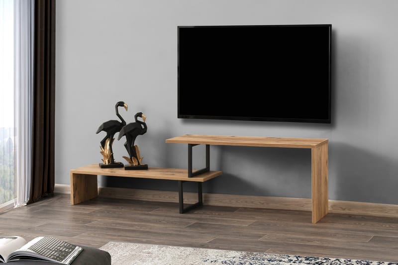 Myrvallen TV-Benk 120 cm - Svart/Brun - Møbler - Mediamøbel & tv møbel - TV-benk & mediabenk