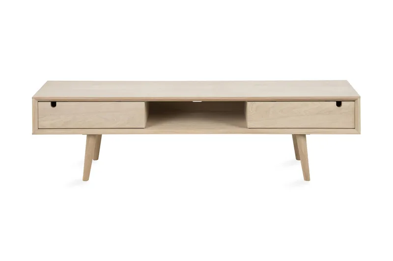 Myrviken TV-benk 160 cm, Hvitpigmentert Eik