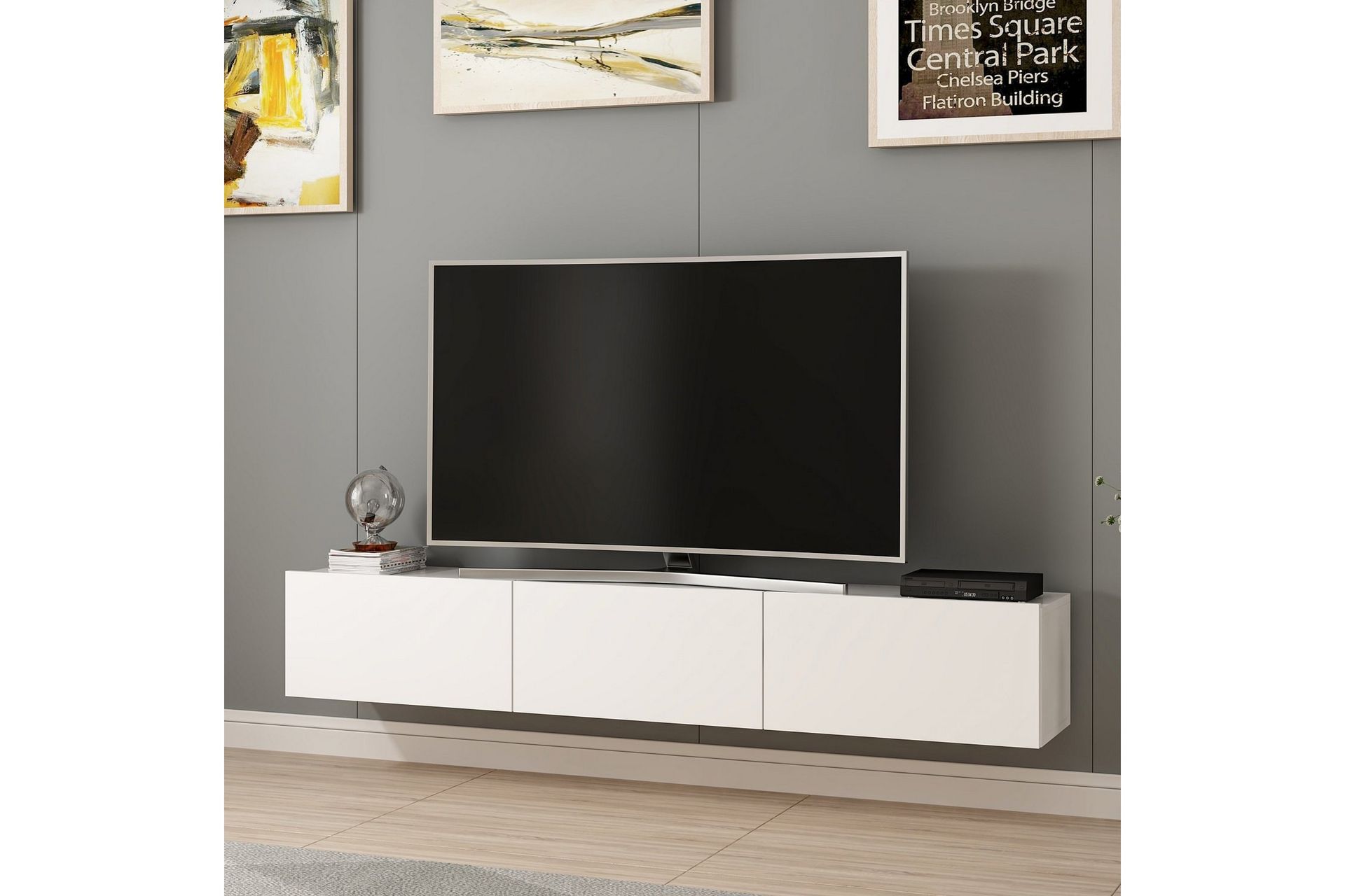 Nako TV-benk 180 cm - Hvit - Møbler - Mediamøbel & tv møbel - TV-benk & mediabenk