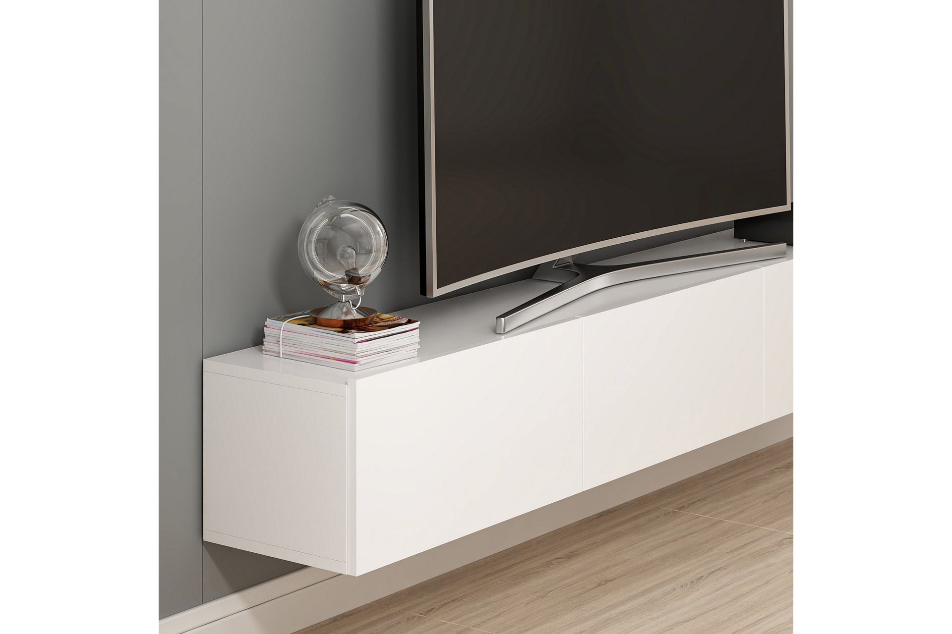 Nako TV-benk 180 cm - Hvit - Møbler - Mediamøbel & tv møbel - TV-benk & mediabenk