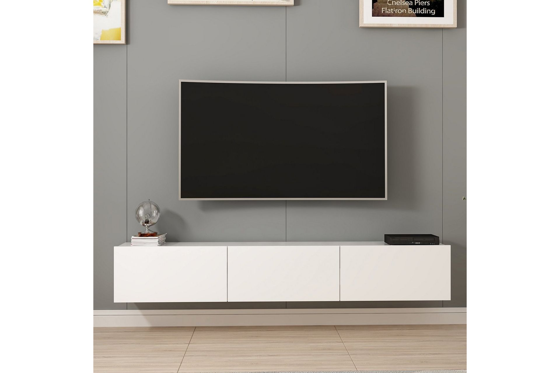 Nako TV-benk 180 cm - Hvit - Møbler - Mediamøbel & tv møbel - TV-benk & mediabenk