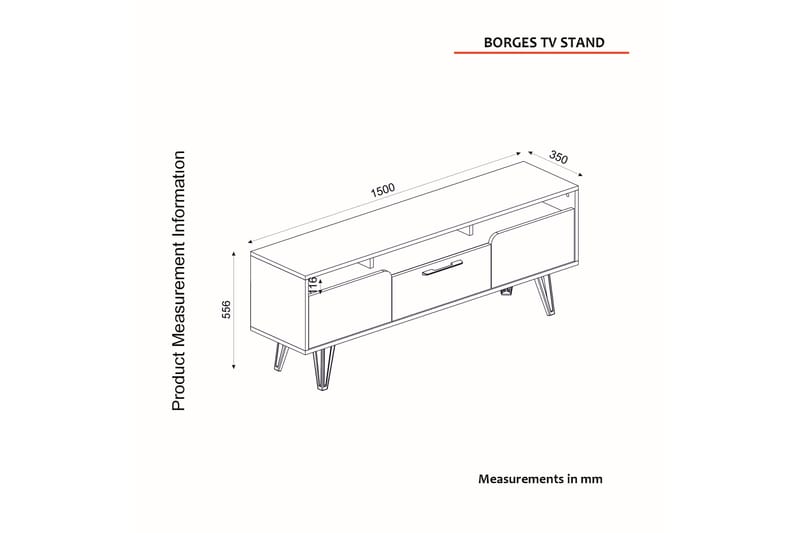 Nang TV-benk 150 cm - TV-benk & mediabenk