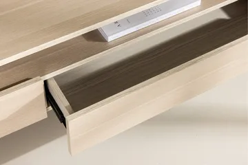 Navarra Gulvstående TV-benk 180 cm med Oppbevaring i Malt Tre - Beige - Møbler - Mediamøbel & tv møbel - TV-benk & mediabenk