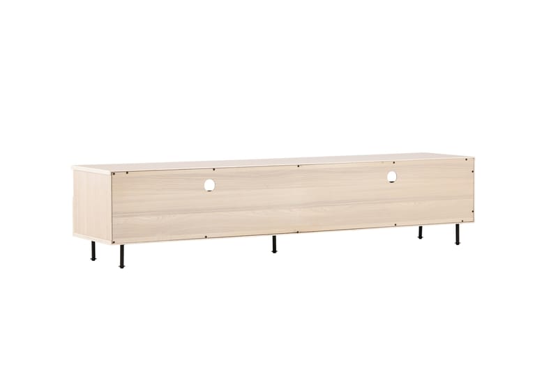 Navarra Gulvstående TV-benk 180 cm med Oppbevaring i Malt Tre - Beige - Møbler - Mediamøbel & tv møbel - TV-benk & mediabenk