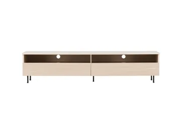 Navarra Gulvstående TV-benk 180 cm med Oppbevaring i Malt Tre - Beige - Møbler - Mediamøbel & tv møbel - TV-benk & mediabenk