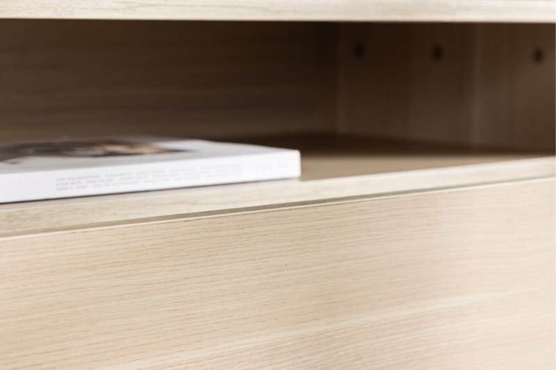 Navarra Gulvstående TV-benk 180 cm med Oppbevaring i Malt Tre - Beige - Møbler - Mediamøbel & tv møbel - TV-benk & mediabenk