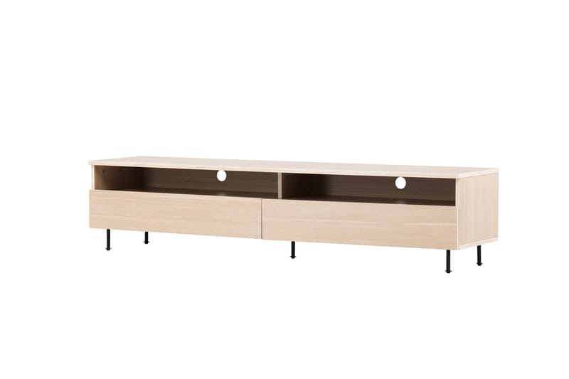 Navarra Gulvstående TV-benk 180 cm med Oppbevaring i Malt Tre - Beige - Møbler - Mediamøbel & tv møbel - TV-benk & mediabenk