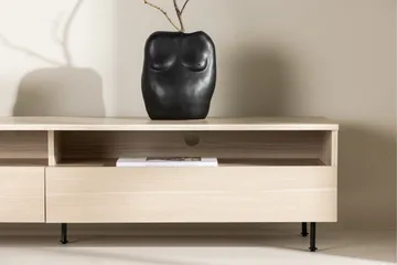 Navarra Gulvstående TV-benk 180 cm med Oppbevaring i Malt Tre - Beige - Møbler - Mediamøbel & tv møbel - TV-benk & mediabenk