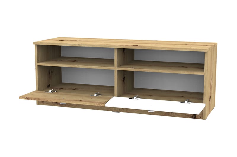 Nero Tv-benk 120 cm - Natur/Hvit/Grå - Møbler - Mediamøbel & tv møbel - TV-benk & mediabenk