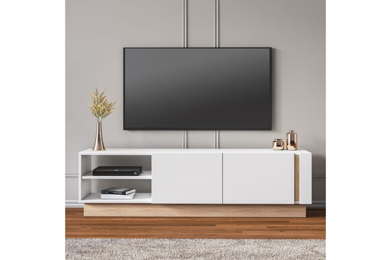 Nieus Tv-benk 160 cm - Natur/Hvit - TV-benk & mediabenk
