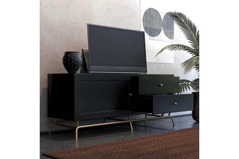 Nova TV-benk 150x50 cm Svart - CosmoLiving - Møbler - Mediamøbel & tv møbel - TV-benk & mediabenk