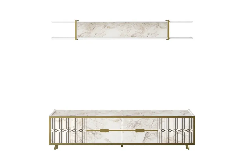 Ocotla TV-benk 179,8 cm - Hvit - Møbler - Mediamøbel & tv møbel - TV-benk & mediabenk