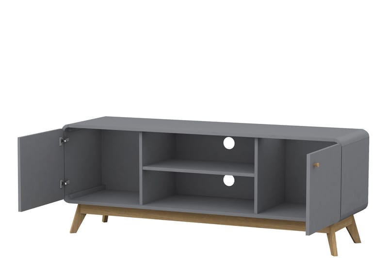 Olivet Tv-benk 140 cm - Grå - Møbler - Mediamøbel & tv møbel - TV-benk & mediabenk