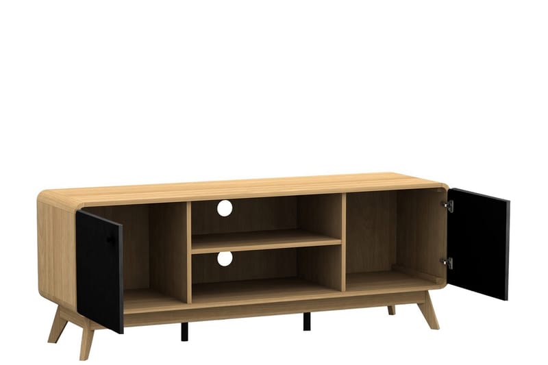 Olivet Tv-benk 140 cm - Natur/Svart - Møbler - Mediamøbel & tv møbel - TV-benk & mediabenk