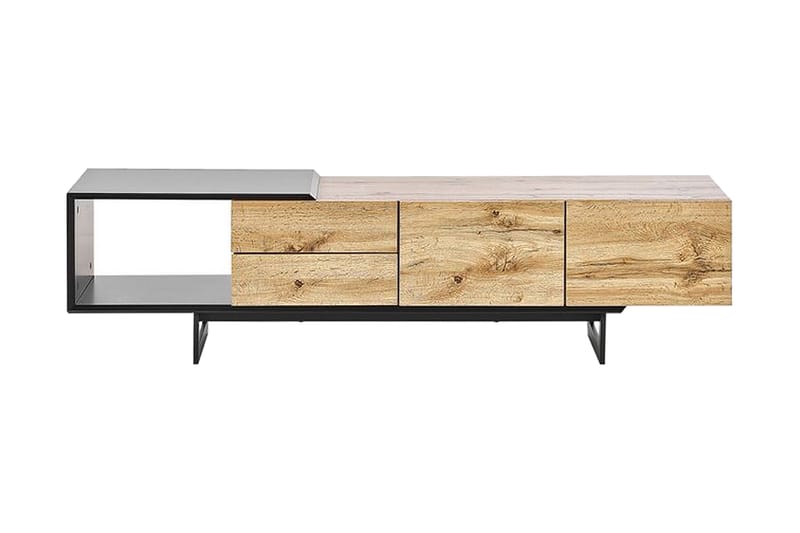 Orbetello Tv-benk 160x39 cm - Lyst Tre/Svart - Møbler - Mediamøbel & tv møbel - TV-benk & mediabenk