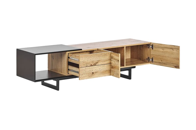 Orbetello Tv-benk 160x39 cm - Lyst Tre/Svart - Møbler - Mediamøbel & tv møbel - TV-benk & mediabenk