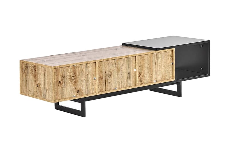 Orbetello Tv-benk 160x39 cm - Lyst Tre/Svart - Møbler - Mediamøbel & tv møbel - TV-benk & mediabenk