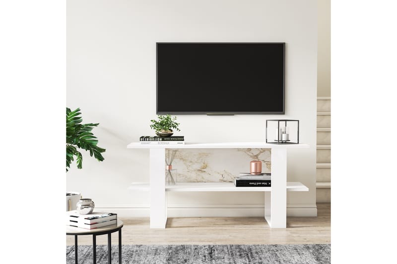 Osteria TV-benk 120 cm - Hvit - TV-benk & mediabenk