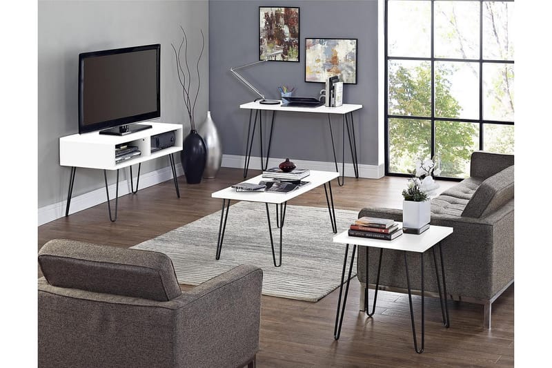 Owen TV-benk 107x50 cm Hvit - Dorel Home - Møbler - Mediamøbel & tv møbel - TV-benk & mediabenk