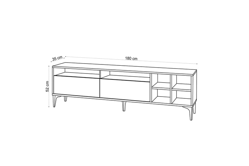 Palfrey TV-benk 180 cm - Natur - Møbler - Mediamøbel & tv møbel - TV-benk & mediabenk