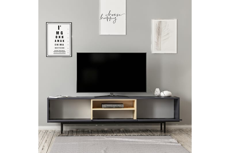 Papias TV-benk 180 cm - Antrasitt - Møbler - Mediamøbel & tv møbel - TV-benk & mediabenk