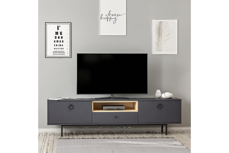 Papias TV-benk 180 cm - Antrasitt - Møbler - Mediamøbel & tv møbel - TV-benk & mediabenk