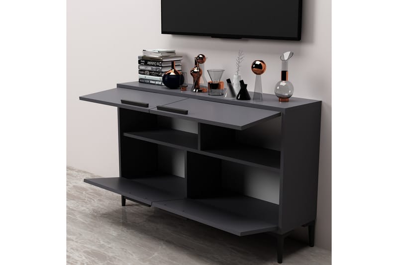 Patro TV-benk 120 cm - Antrasitt - Møbler - Mediamøbel & tv møbel - TV-benk & mediabenk