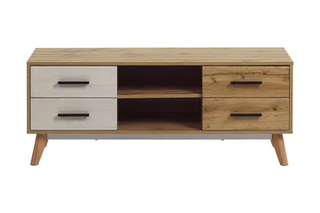 Poblat TV-Benk 120 cm - Hvit - Møbler - Mediamøbel & tv møbel - TV-benk & mediabenk
