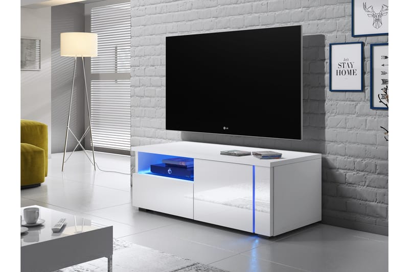 Portvasgo TV-Benk 100 cm - Hvit - Møbler - Mediamøbel & tv møbel - TV-benk & mediabenk