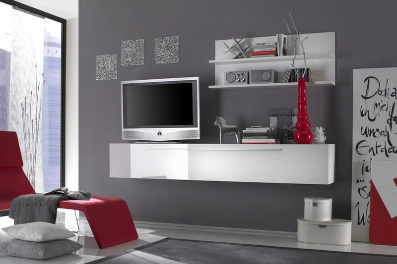 Primo TV-benk 210 cm - Hvit - Møbler - Mediamøbel & tv møbel - TV-benk & mediabenk