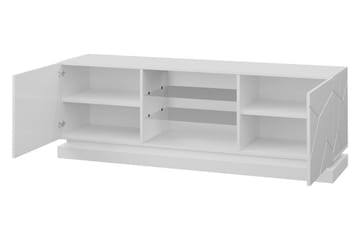 Qiu Gulvstående Tv-benk 160 cm med Oppbevaring i Malt Tre - Svart - Møbler - Mediamøbel & tv møbel - TV-benk & mediabenk